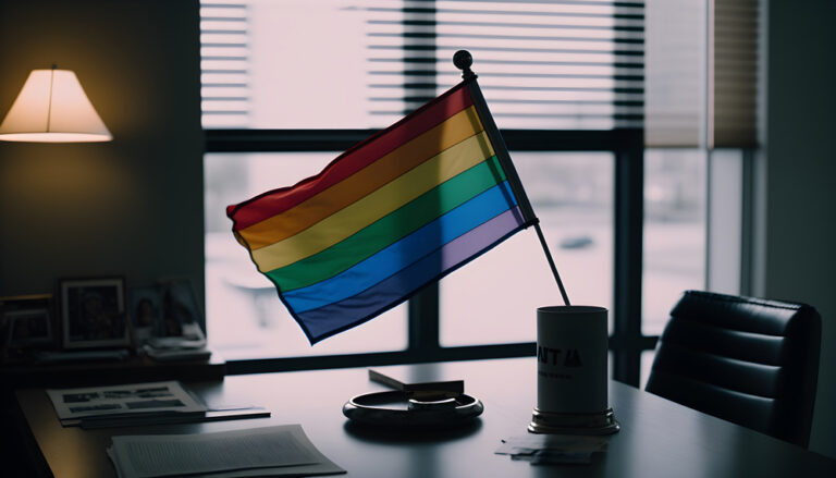 rainbow-flag-desk-office